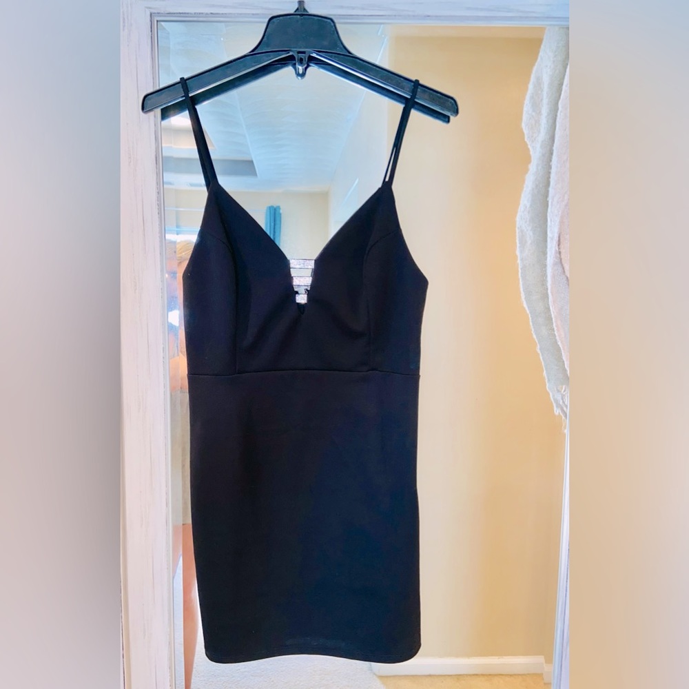 Black mini dress